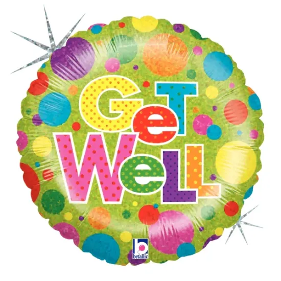 FOIL BALLOONS GET WELL 18 INCH