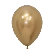 12 inch LATEX ROUND BALLOONS REFLEX GOLD - 50 PCS 