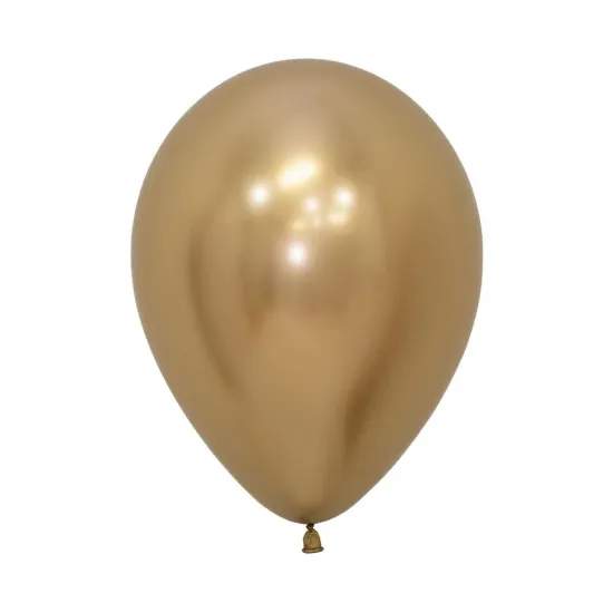 REFLEX GOLD LATEX ROUND BALLOONS 5 INCH 50 PCS