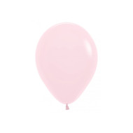 12 inch LATEX ROUND BALLOONS PASTEL MATTE PINK - 100 PCS 