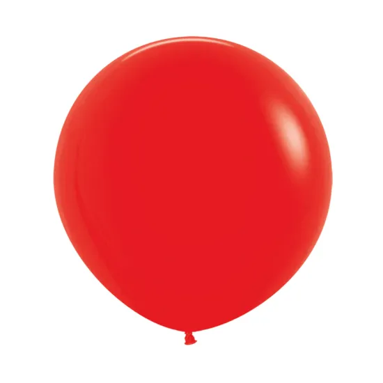 18 inch LATEX ROUND BALLOONS FASHION RED - 6Pcs