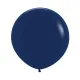 18 inch LATEX ROUND BALLOONS FASHION NAVY BLUE - 6Pcs