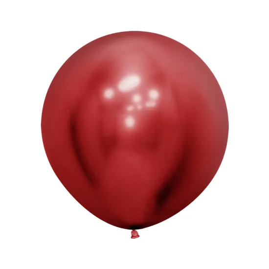 18 inch LATEX ROUND BALLOONS REFLEX RED - 6Pcs