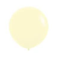  LATEX ROUND BALLOONS PASTEL MATTE YELLOW 18 INCH 6 PCS 