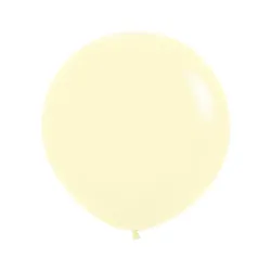  LATEX ROUND BALLOONS PASTEL MATTE YELLOW 18 INCH 6 PCS 