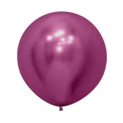 18 inch LATEX ROUND BALLOONS REFLEX FUCHSIA - 6Pcs