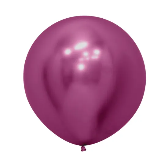 24 inch LATEX ROUND BALLOONS REFLEX FUCHSIA