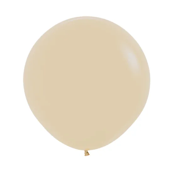 24 inch LATEX ROUND BALLOONS FASHION WHITE SAND - 3Pcs