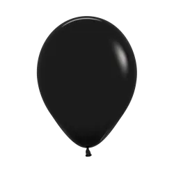 12 INCH LATEX ROUND BALLOONS FASHION BLACK - 100 PCS 