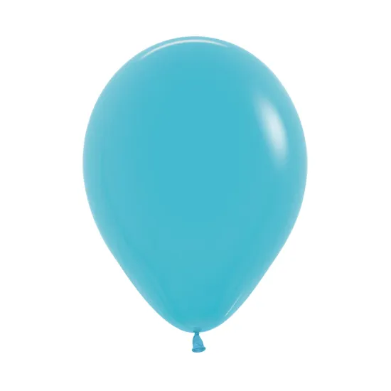5 inch LATEX ROUND BALLOONS FASHION CARIBBEAN BLUE