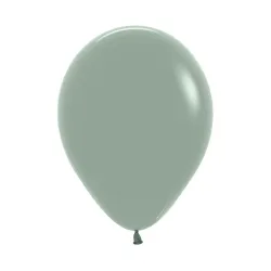 12 inch LATEX ROUND BALLOONS PASTEL DUSK LAUREL GREEN -100 PCS 