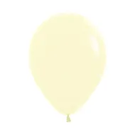 12 inch LATEX ROUND BALLOONS PASTEL MATTE YELLOW - 100 PCS 