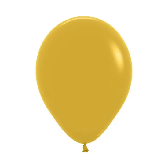12 inch LATEX ROUND BALLOONS FASHION MUSTARD