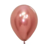 12 inch LATEX ROUND BALLOONS REFLEX ROSE GOLD - 50 PCS 
