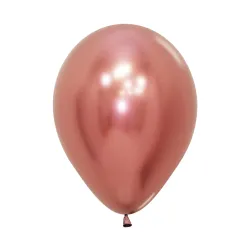 12 inch LATEX ROUND BALLOONS REFLEX ROSE GOLD - 50 PCS 