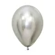 12 inch LATEX ROUND BALLOONS REFLEX SILVER - 50Pcs