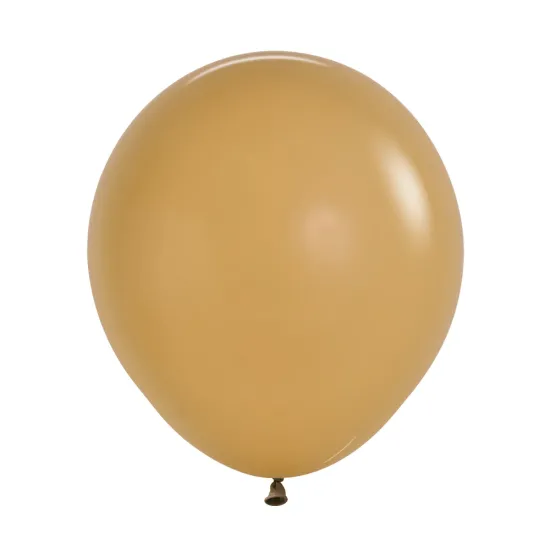 18 inch LATEX ROUND BALLOONS FASHION LATTE - 6Pcs