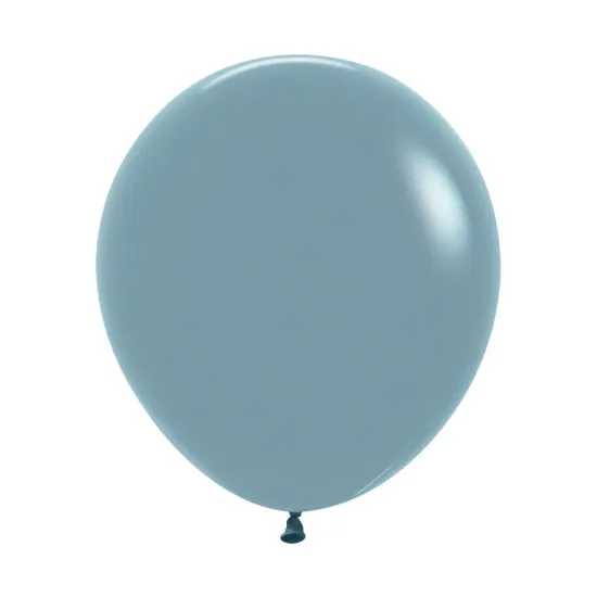 24 inch LATEX ROUND BALLOONS PASTEL DUSK BLUE - 3Pcs