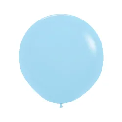  LATEX ROUND BALLOONS PASTEL MATTE BLUE 18 INCH 6 PCS 