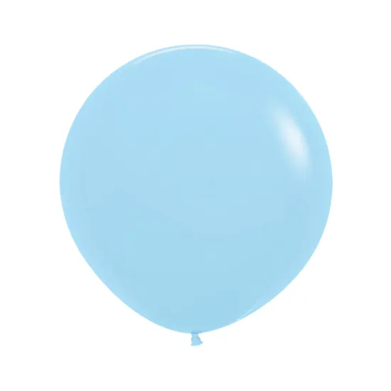 18 inch LATEX ROUND BALLOONS PASTEL MATTE BLUE - 6Pcs
