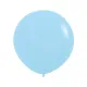18 inch LATEX ROUND BALLOONS PASTEL MATTE BLUE - 6Pcs