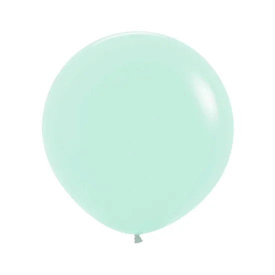 24 inch LATEX ROUND BALLOONS PASTEL MATTE GREEN - 3Pcs