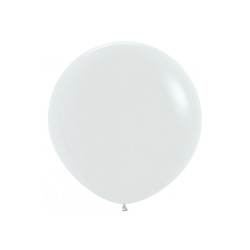 36 inch LATEX ROUND BALLOONS FASHION WHITE - 10Pcs