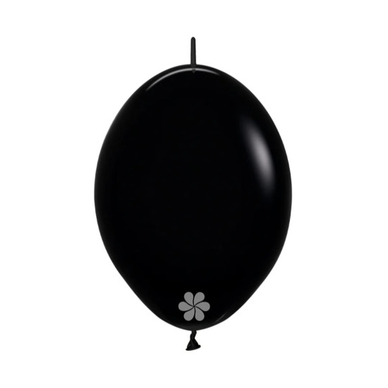 FASHION BLACK LATEX LINK-O-LOON BALLOONS 12 INCH