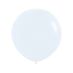 FASHION WHITE LATEX ROUND BALLOONS 18 INCH 6 PCS 