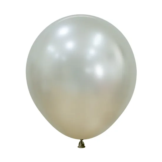 18 inch LATEX BALLOONS SILK CREAM PEARL - 6 Pcs