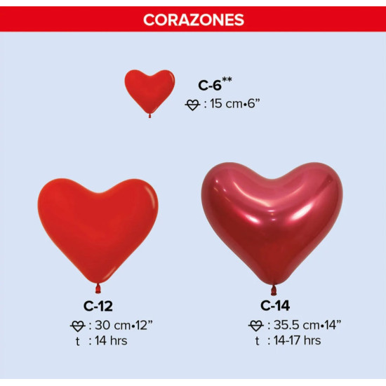 HEART 12 INCH 50 PCS