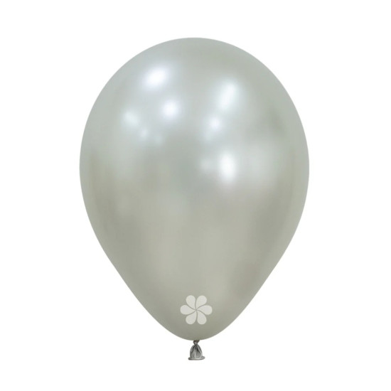 12 INCH SILK OYSTER WHITE LATEX ROUND BALLOONS 50 PCS