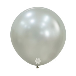 24 INCH LATEX  BALLOONS SILK OYSTER WHITE 3 PCS 