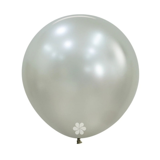 24 INCH LATEX  BALLOONS SILK OYSTER WHITE 3 PCS