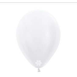 SATIN WHITE LATEX ROUND BALLOONS 5 INCH 100 PCS 