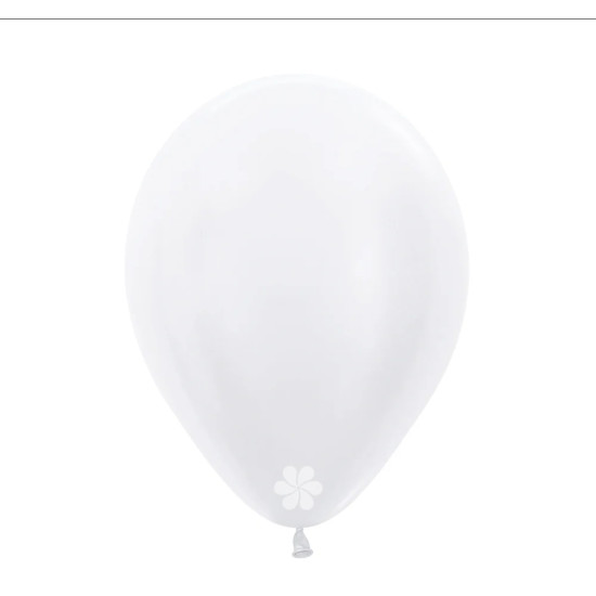 SATIN WHITE LATEX ROUND BALLOONS 5 INCH 100 PCS
