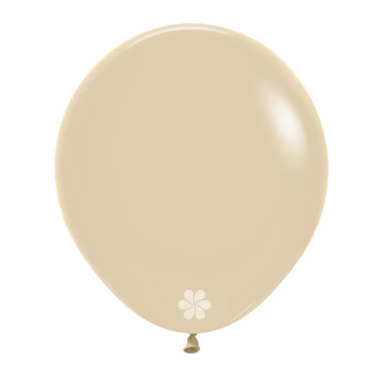 FASHION WHITE SAND LATEX ROUND BALLOONS 18 INCH 6 PCS