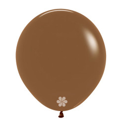 FASHION BROWN LATEX ROUND BALLOONS 18 INCH 6 PCS 