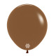 FASHION BROWN LATEX ROUND BALLOONS 18 INCH 6 PCS