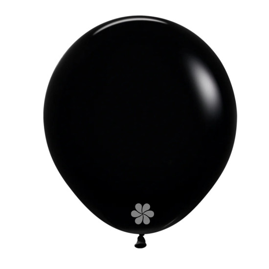 FASHION BLACK LATEX ROUND BALLOONS 18 INCH 6 PCS