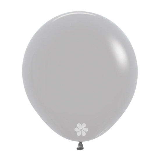 FASHION GREY LATEX ROUND BALLOONS 18 INCH 6 PCS
