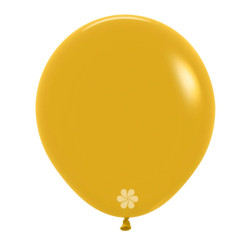 FASHION MUSTARD LATEX ROUND BALLOONS 24 INCH 3 PCS 