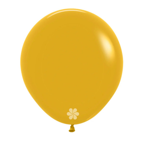 FASHION MUSTARD LATEX ROUND BALLOONS 24 INCH 3 PCS