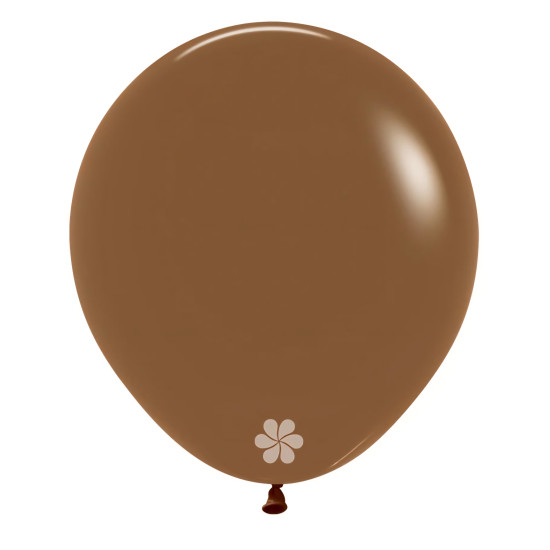 FASHION COFFEE LATEX ROUND BALLOONS 24 INCH 3 PCS