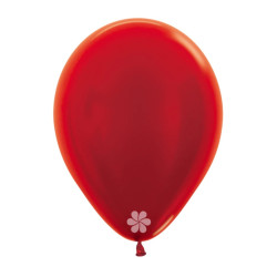 METALLIC RED LATEX ROUND BALLOONS 12 INCH 50 PCS 