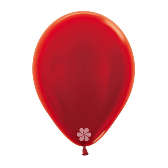 METALLIC RED LATEX ROUND BALLOONS 12 INCH 50 PCS