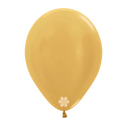 METAL GOLD LATEX ROUND BALLOONS 5 INCH 100 PCS 