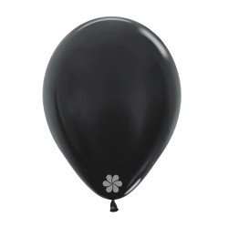 METALLIC BLACK LATEX ROUND BALLOONS 12 INCh 50 PCS 