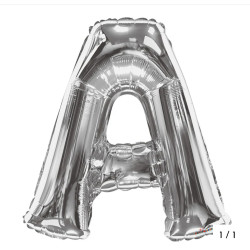 SC Letter A Silver Shape 34 Inch 