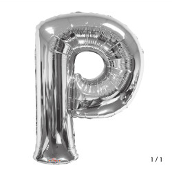 SC Letter P Silver Shape 34 Inch 